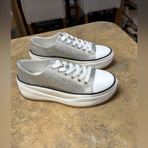 Wild Pair Silver and White Sneakers
